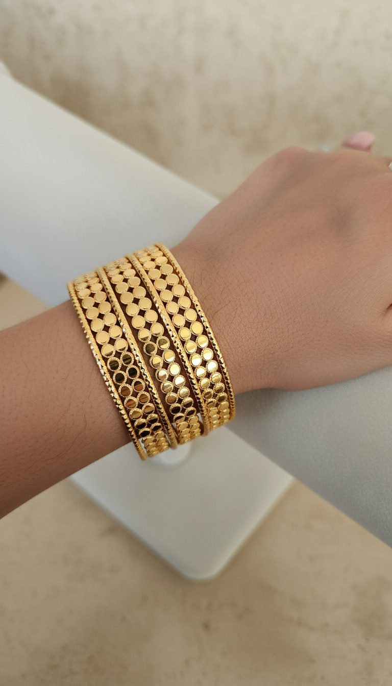 Celestia Gold Plated Bracelet Set