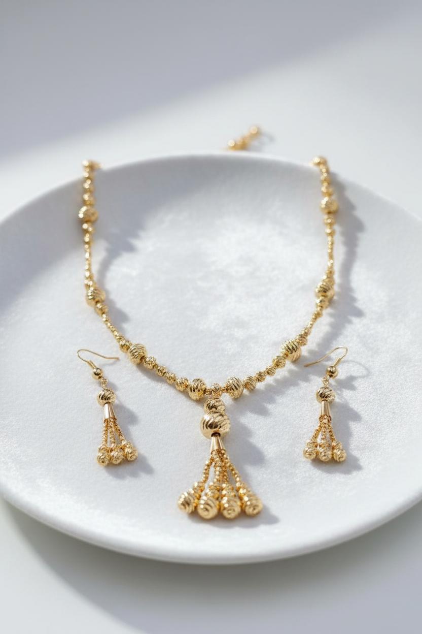 Lumière Gold-Tone Elegant Jewelry Set