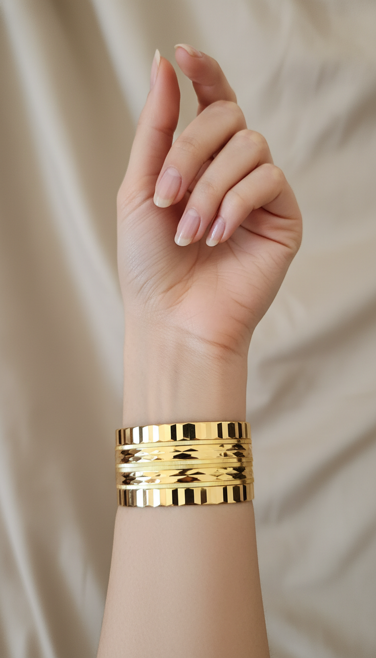 Imperial Gold Plated Bracelet Set