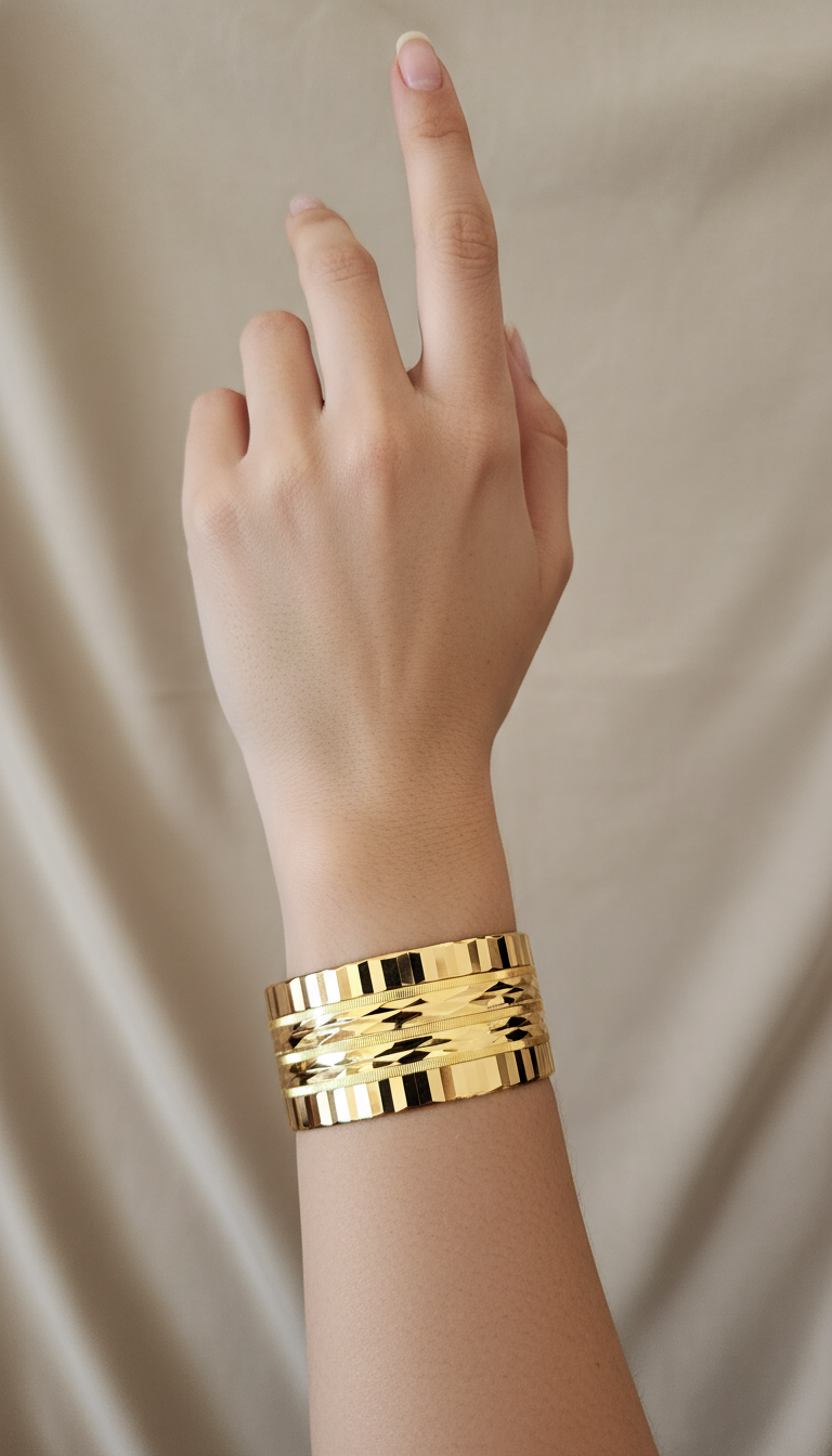 Imperial Gold Plated Bracelet Set