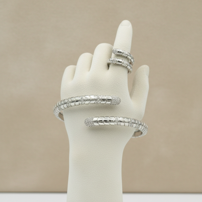 Serene Duo Snake Bracelet & Ring Set