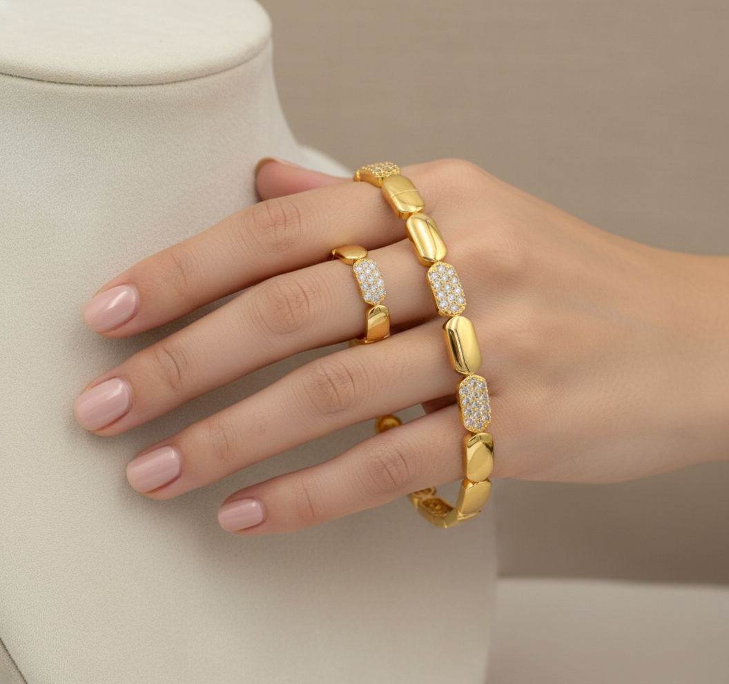 Lumière Sparkle Bracelet & Ring Set