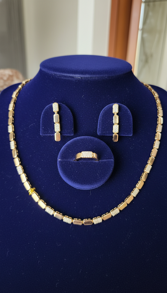 Aurora Gold , silver Radiance Jewelry Set