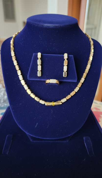 Aurora Gold , silver Radiance Jewelry Set