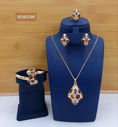 Aurelia Royal Multicolor Gemstone Jewelry Set